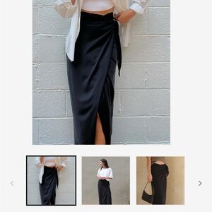 Na Nin silk  Black Wrap Skirt